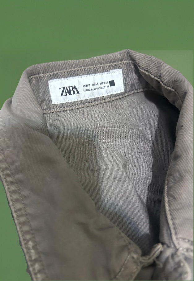Gray Button Down Zara Shirt