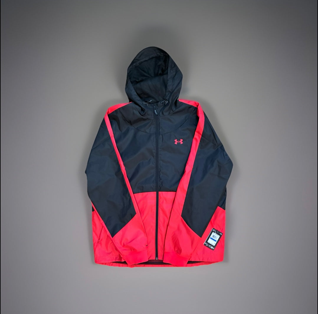 Under armour legacy windbreaker. Red, black jacket