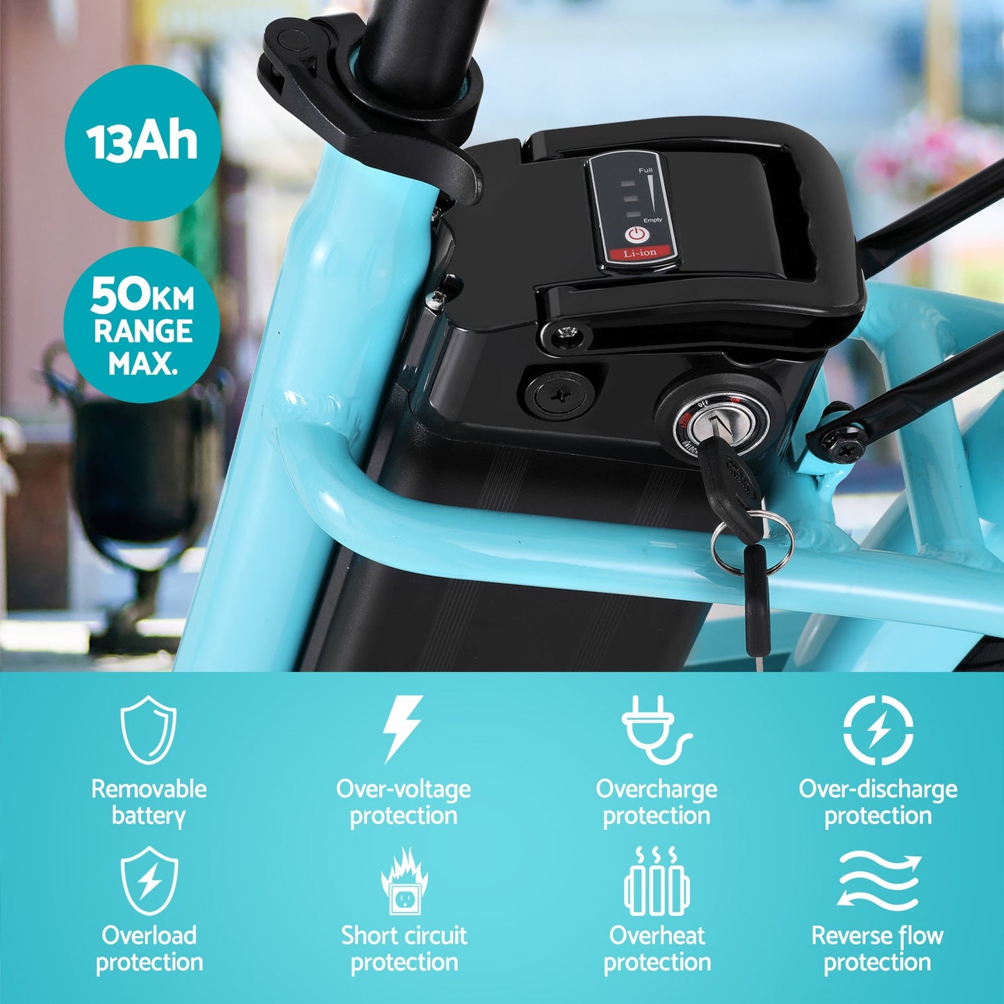 NNEDSZ 26" Electric Bike City Bicycle eBike e-Bike Commuter w/ Battery BL