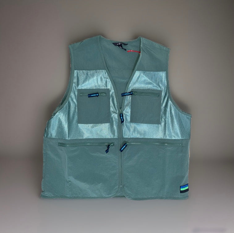 Green fisher vest