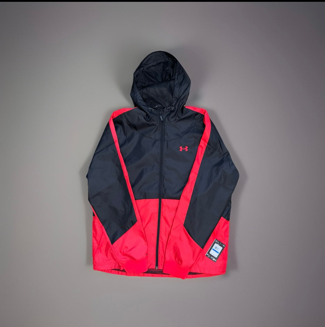 Under armour legacy windbreaker. Red, black jacket