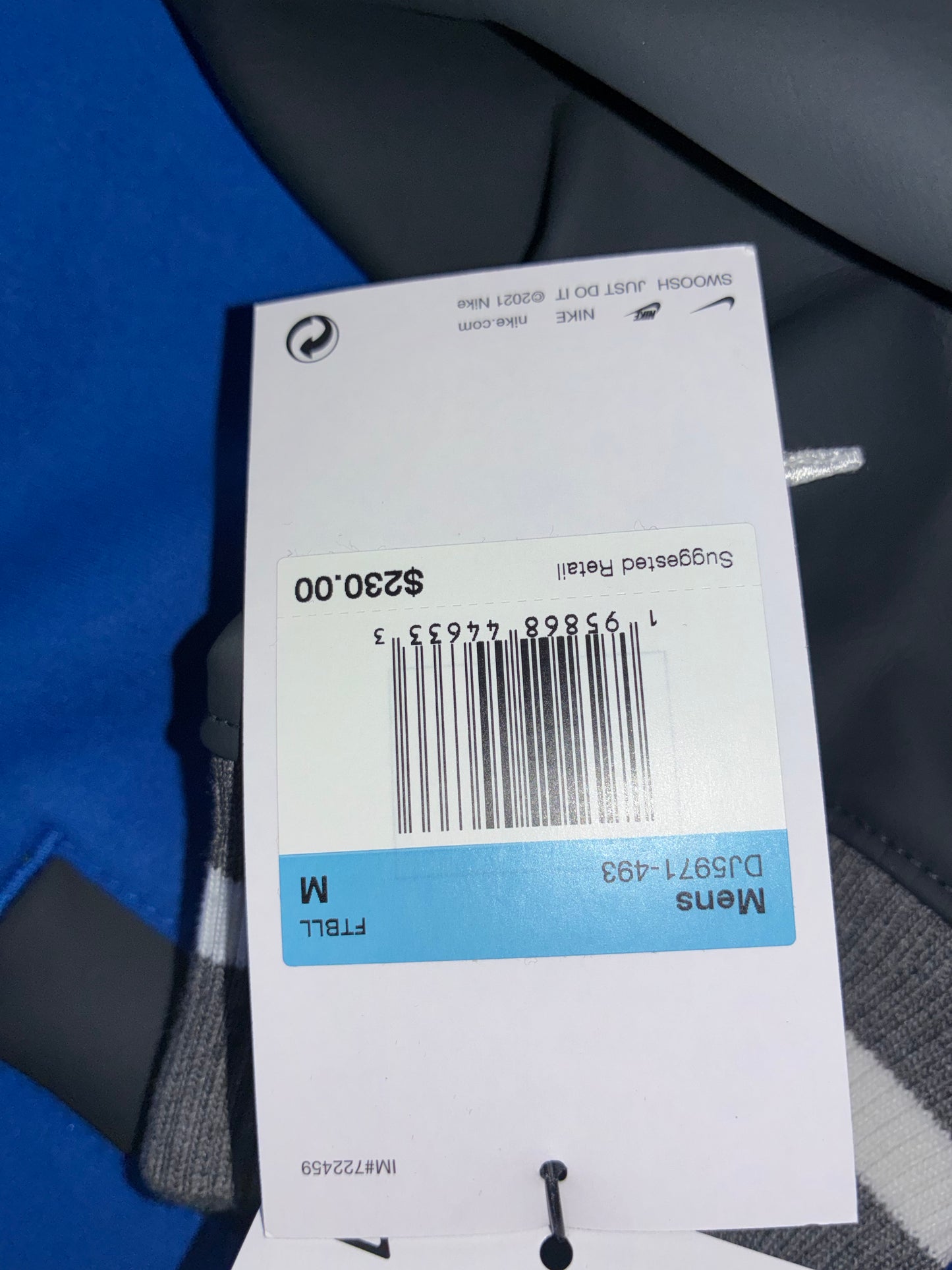 Nike Blue & Grey Football Coach Jacket
