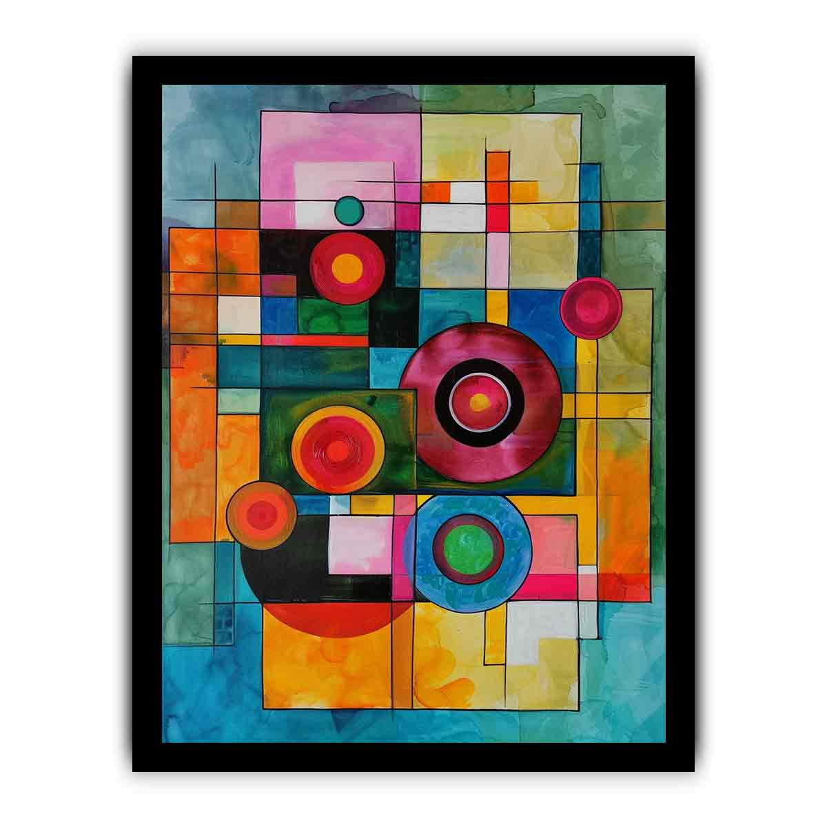 Geometric Modern Art Canvas Art Print