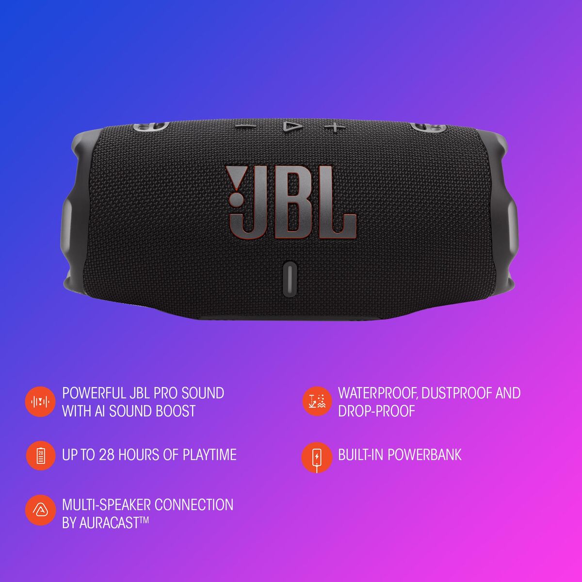 Portable Bluetooth Speakers JBL JBLCHARGE6SQUAD Printed-5