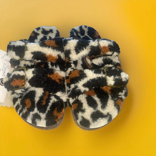 Leopard print sandal slippers