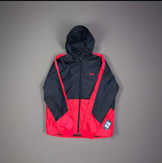 Under armour legacy windbreaker. Red, black jacket
