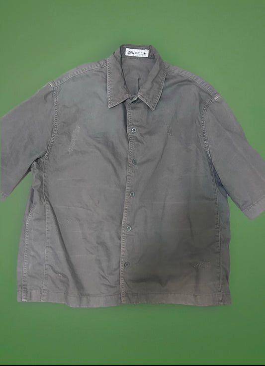 Gray Button Down Zara Shirt