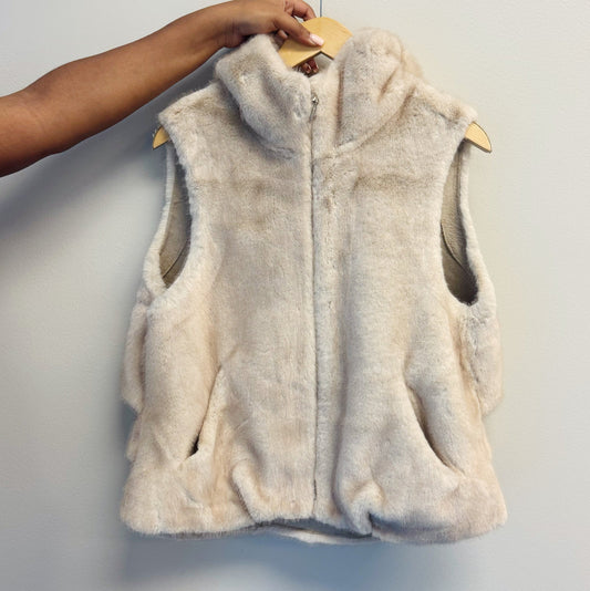 Real Feel Faux Mink Hooded Vest