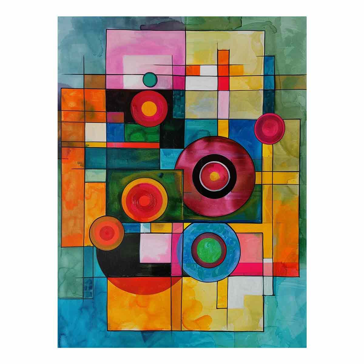 Geometric  Modern Art  Canvas Art Print
